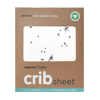 Ivory galaxy standard size crib sheet in box color--ivory-galaxy