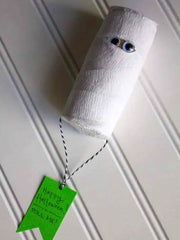 mini mummy pinata halloween craft for toddlers and preschoolers