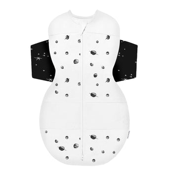 Ivory planets with black wings SNOO Sack For SNOO Bassinet color--ivory-planets-with-black-wings